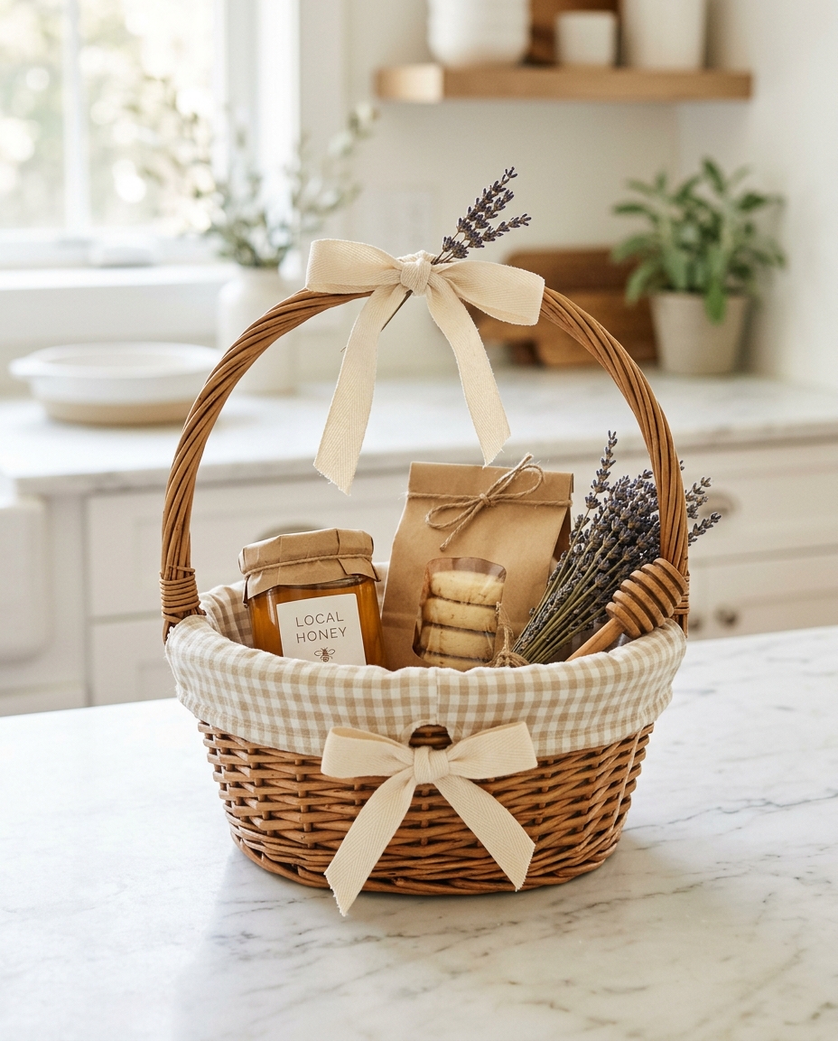 Gift baskets handmade by Overland Farmhouse Baskets