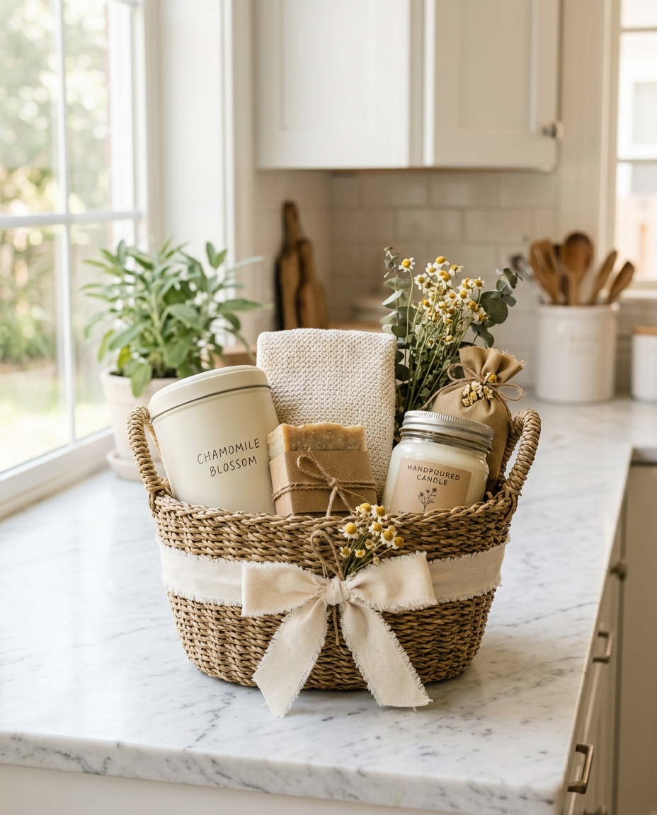 Cozy Comfort Basket — gift basket by Overland Farmhouse Baskets